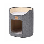 Kuschelturm Cat Beds PfotenLAND Grau  