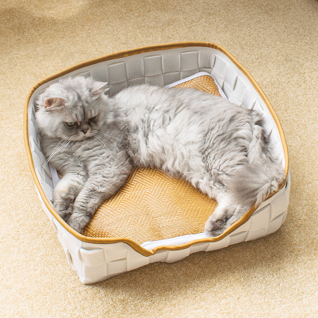 KuschelKörbchen Cat Beds PfotenLAND Weiss  