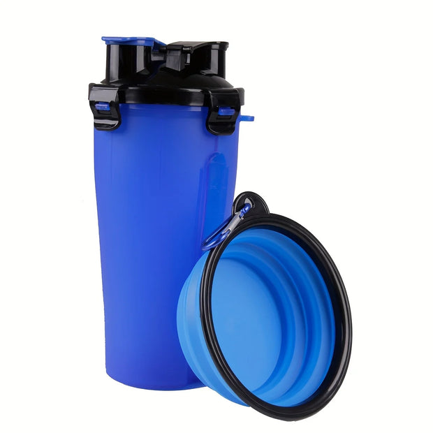 -30% 2-in-1 Futter-Wasserflasche 2-in-1 Futter-Wasserflasche PfotenLAND Blau Einzel 