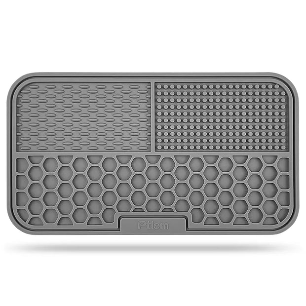 Futtermatte für Haustiere Futterspender PfotenLAND 22.6x12.5cm Grau Einzel