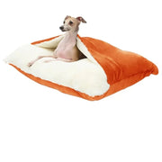 -30% Warmes Hundebett - Hundehöhle Haustierbedarf PfotenLAND Orange S-50x40x18cm 