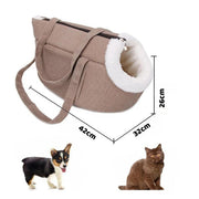 -30% Hunde Reisetasche - Hunderucksack Hundebedarf PfotenLAND Beige M Einzel