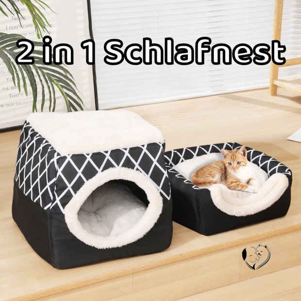 2 in 1 Schlafnest - Katzenbett Katzenbetten PfotenLAND   